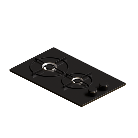 Small Built In Gas Hob  3D Icon