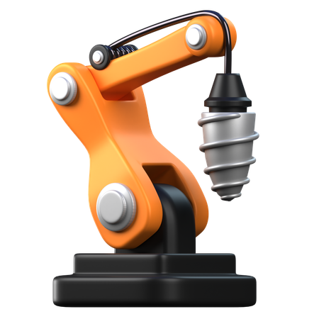Small Drill Robotic Arm  3D Icon