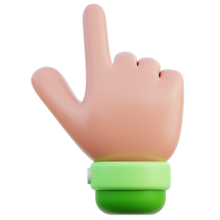 Small finger hand gesture  3D Icon