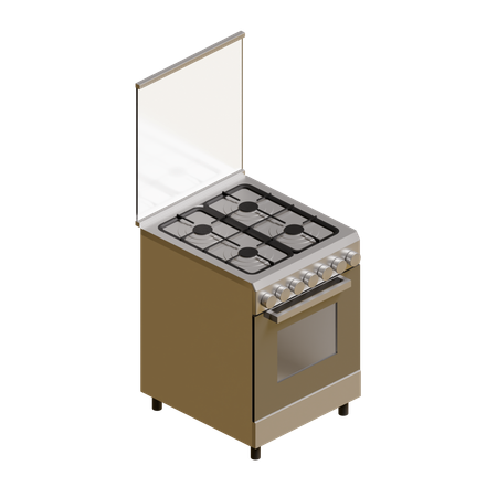 Small Freestanding Cooker  3D Icon