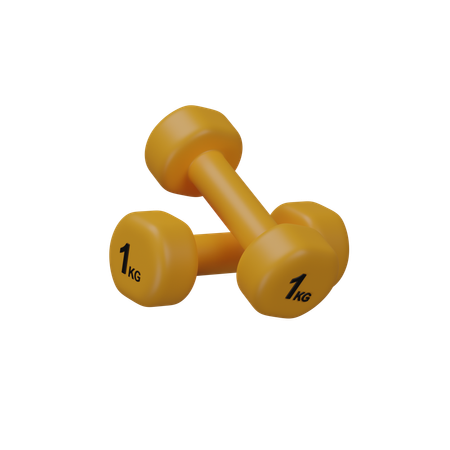 Small Hand Dumbbell  3D Icon