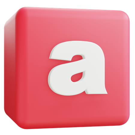 Small Letter A  3D Icon