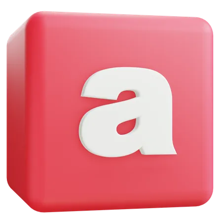 Small Letter A  3D Icon
