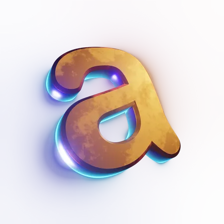 Small letter 'a' text effect  3D Icon