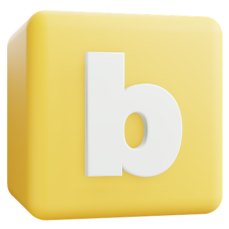 Small Letter B  3D Icon