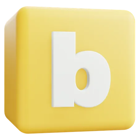 Small Letter B  3D Icon