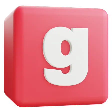 Small Letter G  3D Icon
