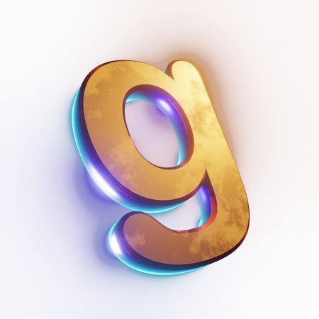 Small letter 'g' text effect  3D Icon