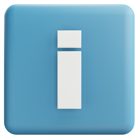 Small Letter I  3D Icon