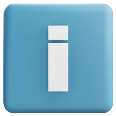 Small Letter I  3D Icon