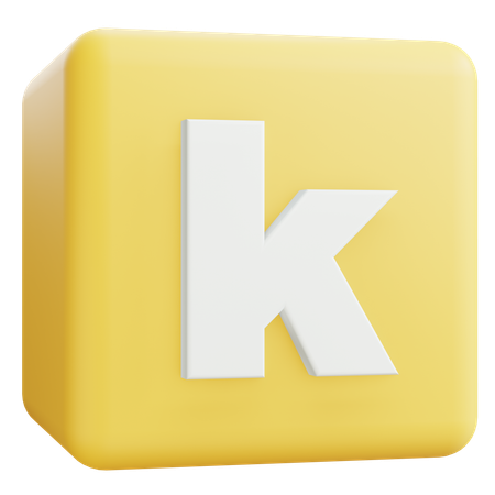 Small Letter K  3D Icon