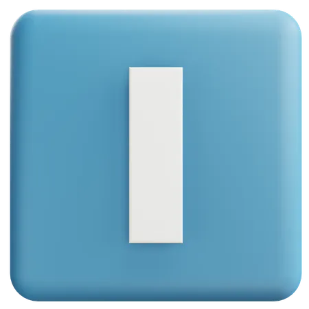 Small Letter L  3D Icon