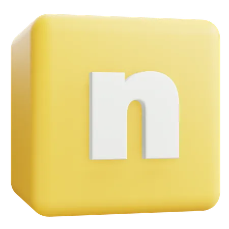 Small Letter N  3D Icon