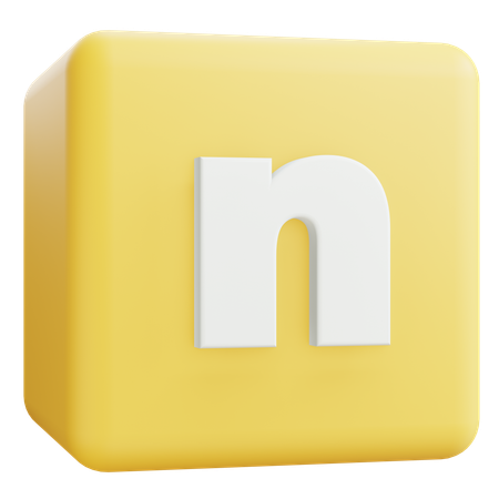 Small Letter N  3D Icon