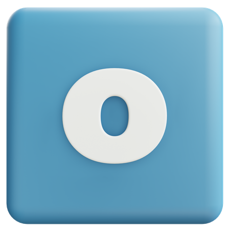 Small Letter O  3D Icon