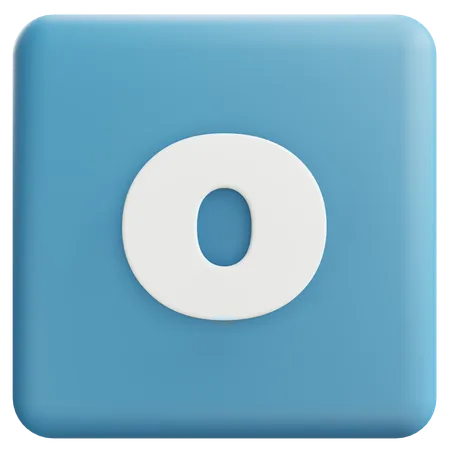Small Letter O  3D Icon