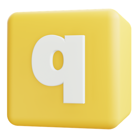 Small Letter Q  3D Icon
