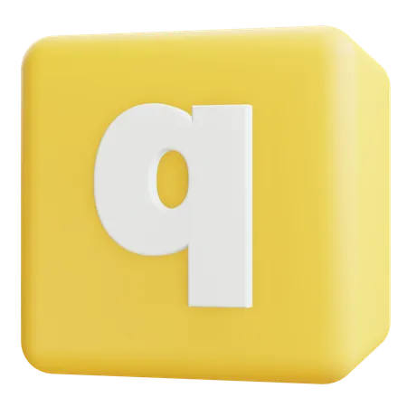 Small Letter Q  3D Icon