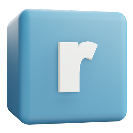Small Letter R  3D Icon