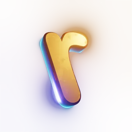 Small letter 'r' text effect  3D Icon