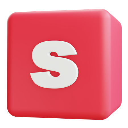 Small Letter S  3D Icon