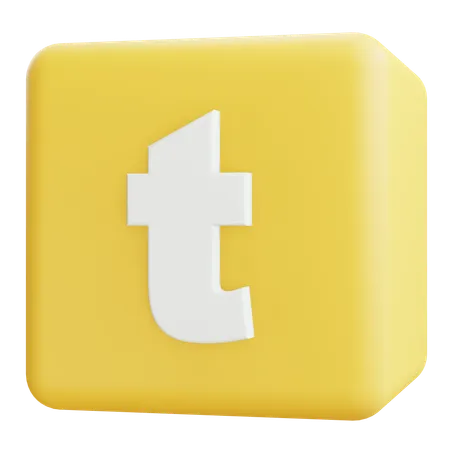 Small Letter T  3D Icon