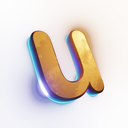 Small letter 'u' text effect  3D Icon