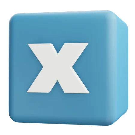 Small Letter X  3D Icon