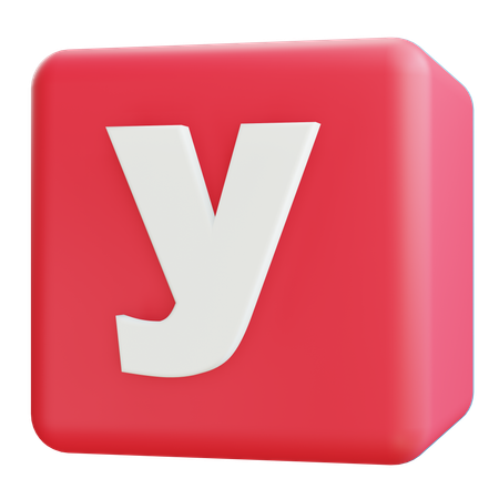 Small Letter Y  3D Icon