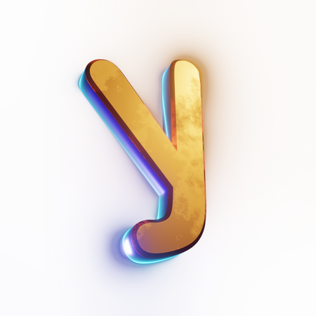 Small letter 'y' text effect  3D Icon