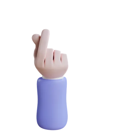 Small love Hand Gesture  3D Icon
