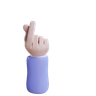 3d mini heart finger illustration