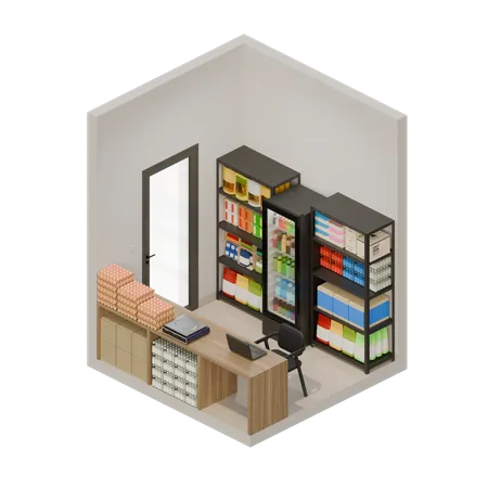 Small Shop  3D Icon