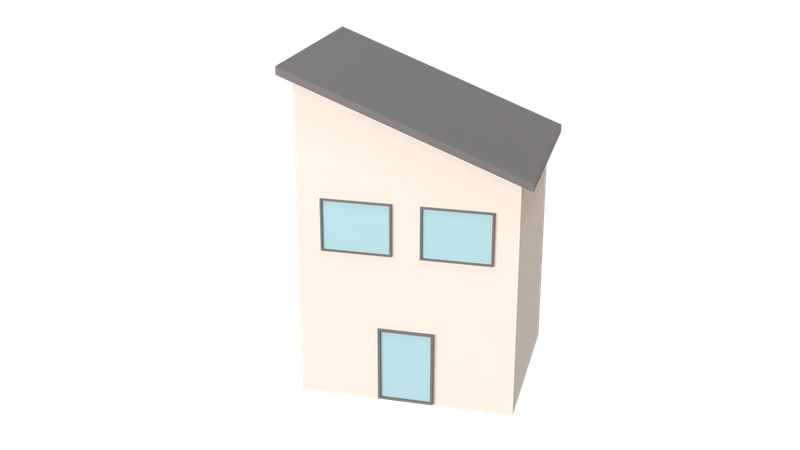 Small Side House  3D Icon