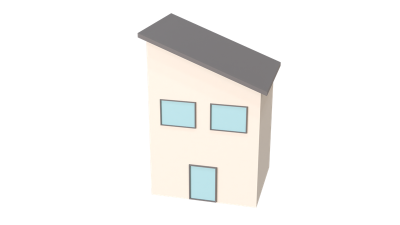 Small Side House  3D Icon