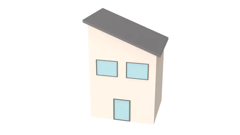 Small Side House  3D Icon