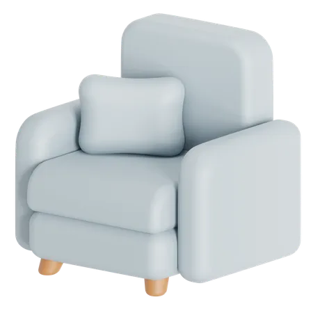 Small Sofa For One Person 3D Icon