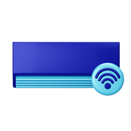 Smart Air Conditioner  3D Icon