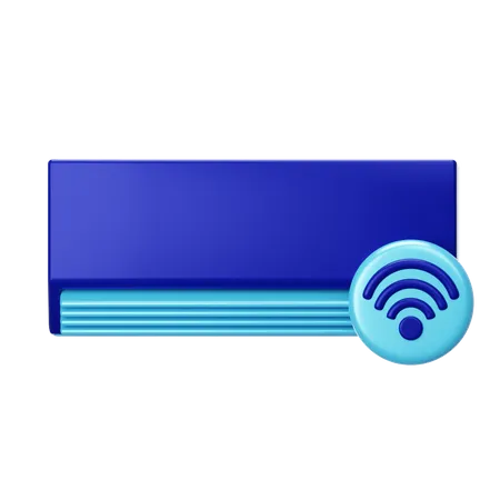 Smart Air Conditioner  3D Icon