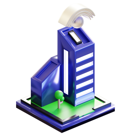 Smart Building  3D Icon