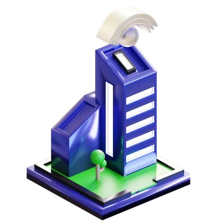 Smart Building  3D Icon