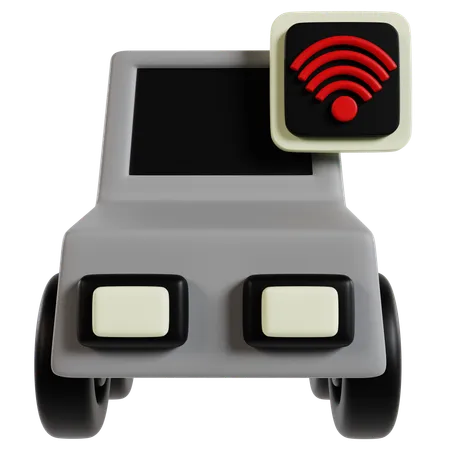 Smart Car Connectivity  3D Icon