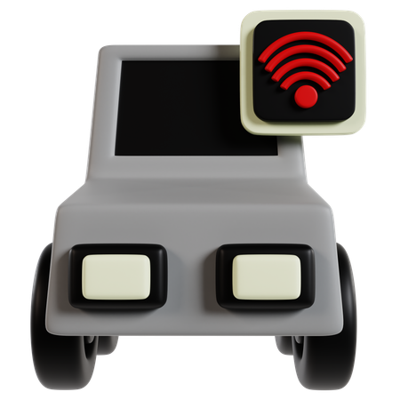 Smart Car Connectivity  3D Icon