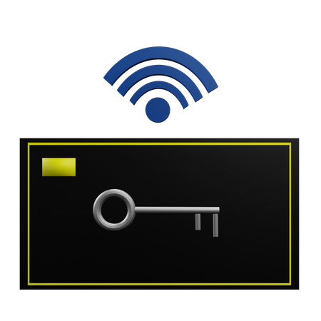 Smart Card Key  3D Icon