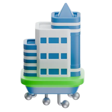 Smart City  3D Icon
