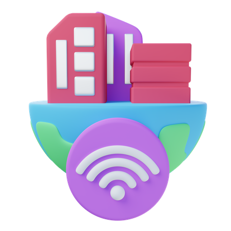 Smart City  3D Icon