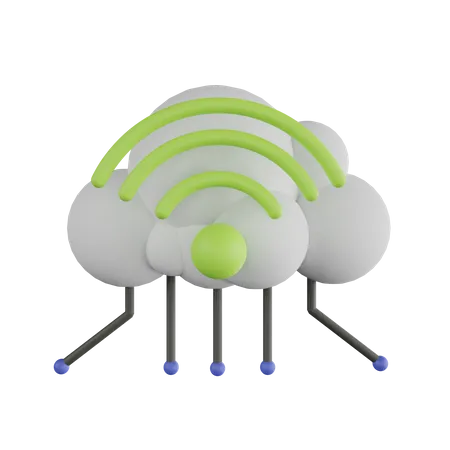 Smart Cloud Connection  3D Icon