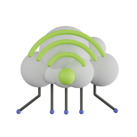 Smart Cloud Connection 3D Icon