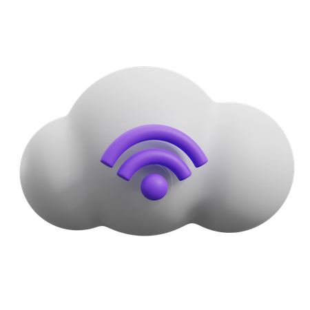 Smart Cloud Storage  3D Icon