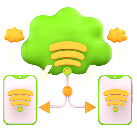 スマート接続  3D Icon